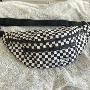 VANS black and white checkered fanny pack.